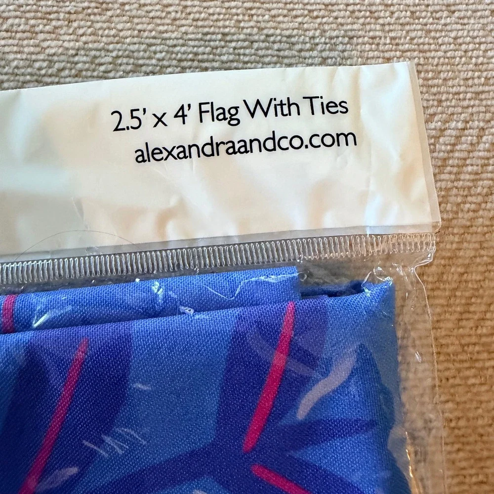 Alexandra & Company DG Delta Gamma Floral Sorority Flag Dorm Decor Blue One Size